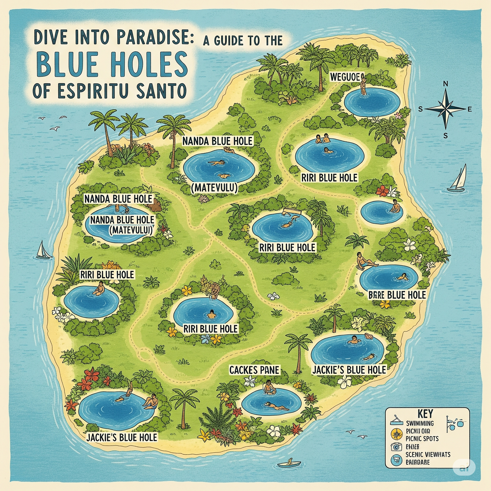 Dive into Paradise: A Guide to the Blue Holes of Espiritu Santo